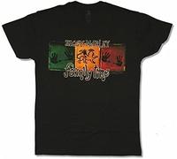 BNMKHCXSDRT Ziggy Marley Lion Family Time Black T Shirt Black Manches Courtes(X-Large)