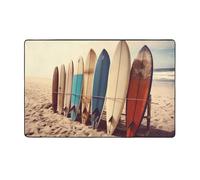 bnmklda Paillasson imprimé Boards on the Beach - 100 x 150 cm - Antidérapant - Lavable en machine - Pour salon, chambre à coucher, bureau et balcon