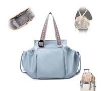 BnMvF Grand sac fourre-tout pour femmes avec 15 poches - sac à main organisateur de voyage multifonctionnel, sac à couches de travail spacieux pour un usage quotidien (Bleu)