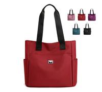 BnMvF Sac à bandoulière gloryboom, sac à bandoulière en nylon multi-poches hydrofuge de grande capacité, sac de banlieue léger pour les voyages et le bureau (Rouge)
