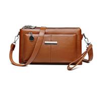 BnMvF Sac à bandoulière grande capacité blaciokamith, sac en cuir souple multi-poches blaciokamith, pour clés de portefeuille de téléphone (caramel)