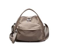BnMvF Sac à bandoulière veluna, sac à bandoulière veluna, sac à main léger en nylon de grande capacité avec fermeture éclair, sac à main de couleur unie pour les (Kaki)
