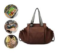 BnMvF Sac de Berceau Transformable Sac de Rangement de Voyage, Sac à Dos Cartable Convertible, Sacs à provisions de supermarché et Sac de Berceau de siège de Voiture (Marron,A)