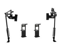 Bnnlqpsttg 2 Supports de Cerceau de Broderie Réglables Noirs pour Travaux Manuels, Support de Bureau 3 en 1 pour Cerceau/Tablette/Téléphone