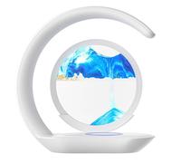Bnnlqpsttg avec la Lampe de Table de Décoration de Nuit avec Peinture en Sable Mouvant et Station de Charge - Bleu