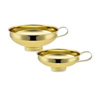 Bnnlqpsttg Entonnoir Domestique en Acier Inoxydable à Large Ouverture pour Vinaigrette, Entonnoir de Grand Diamètre, Entonnoir à Confiture Doré