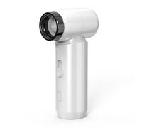 Bnnlqpsttg Nouveau Ventilateur de Poche Sans avec Buse D'Air, Turbine à Vitesse Variable, Blanc.