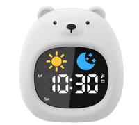 Bnnlqpsttg Réveil pour Enfant Minuteur de Sommeil Mignon avec Veilleuse Tactile en Forme d'ours pour la Chambre d'enfant