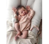 BNNPUU Poupée Reborn Fille 20 Pouces Lavable à la Main Vrai Poupon Reborn Bebe Fille Corps en Vinyle Souple Poupee Reborn Ressemble à Un Vrai bébé Fille aux Yeux fermés