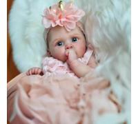 BNNPUU Poupée Reborn Fille Poupee Reborn Bébé Corps en Tissu Doux comme Un Vrai bébé Poupées de 20 Pouces Faites à la Main Baby Reborn Doll Yeux Ouverts Vrai Poupon Enfants Cadeaux