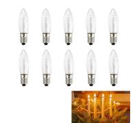 BNOYONERAS 10 Pièces E10 34V 3W Ampoule de Bougie Bougies LED E10 pour Arche de Bougie Top Candles Ampoule Remplacer Petite Base à Vis pour Arche Lumineuse Chandelier Guirlandes de Noël