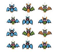 BNOYONERAS Artisanat D'ailes de Chauve-Souris Kit D'artisanat de Chauve-Souris Kits DIY Chauves-Souris avec Autocollant Bricolage D'ailes de Chauve-Souris Décorations Suspendues d'Halloween 12 Pièces