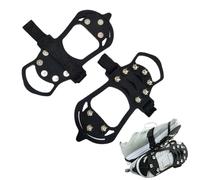 BNOYONERAS Crampons Antidérapants Chaussures, Glace Traction Crampons Antidérapant, 10 Pointes en Acier Inoxydable, avec Sangles, pour Neige, Glace, Randonnées, 39-45