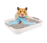 BNOYONERAS Petit Animal Toilette Boîte Litière pour Lapin et Petits Animaux Pot d'Entraînement pour Cochons d'Inde/Furets pour Apprendre à Utiliser la Toilette, Blanc