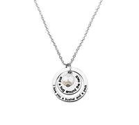 BNQL Collier avec inscription « I Love You a Bushel and a Peck » - Cadeau pour maman et grand-mère (argent)