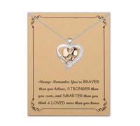 BNQL Collier avec pendentif pour femme et fille, Acier inoxydable