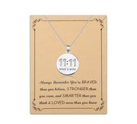 BNQL Collier « Make Wish » - 11 - 11 - Chiffres d'ange - Cadeau de vœux - Bijoux pour femmes et filles