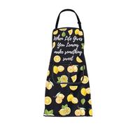 BNQL Lemons Tablier pour femme avec poches Motif citron « When Life Gives You Lemons make something sweet », Tablier à bière écrevisse-b, L