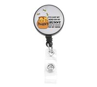 BNQL Porte-badge Hunny avec inscription « I've Got My Mind On My Hunny and My Hunny Bear Bee », cadeau pour médecins, infirmières, OB RN EN NICU