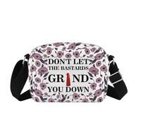 BNQL Sac à bandoulière féministe - Cadeau féministe pour femme - Cadeau puissant - Ne laissez pas les bâtards vous moudre - Cadeau féministe