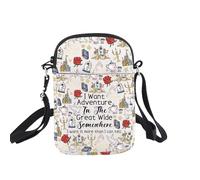 BNQL Sac à bandoulière inspiré de la beauté Princesse Cadeau I Want Adventure In The Great Wide Somewhere Cartoon Movie Sac à main à bandoulière