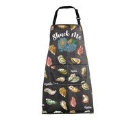 BNQL Tablier Shuck Me Oyster Shucking - Cadeau pour les amateurs d'huîtres - Tablier de chef avec poches, Tablier Schnauzer miniature, L