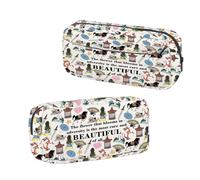 BNQL Trousse à crayons avec motif de princesse, cadeau de conte de fées La fleur qui fleurit dans l'adversité, lotus, cadeau encourageant le dessin animé, trousse de maquillage