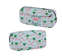 BNQL Trousse à crayons flamant rose avec fermeture éclair, cadeau pour les amateurs de flamants roses, juste une fille qui aime les flamants roses