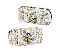 BNQL Trousse à crayons scientifique avec fermeture éclair - Cadeaux scientifiques - Cadeau technique de laboratoire - Ain't No Crew Like Laboratory Crew Scientist Stationery Bag
