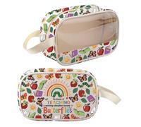 BNQL Trousse de maquillage pour enseignant « The Wonder of Teaching is Watching Caterpillars Become Butterflies Teacher » avec fermeture éclair