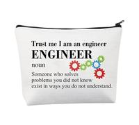 BNQL Trousse de maquillage pour ingénieur - Cadeau d'ingénieur - Cadeau pour futur ingénieur - Trust Me I am an Engineer - Sac de voyage cosmétique, Trousse de maquillage ingénieur, Mode
