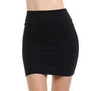 BNREOZA 1 pièce Black Wrap Skirt, Half Skirt, Pencil Skirt, Stretchy Slimming Black Women's Mini Skirt, High Waistted Black Skirt, Sexy Short Skirt, Summer and Autumn Short Skirt (XL)