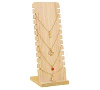 BNREOZA 1 Pièce Bois 12 fentes support de bijoux de collier,tableau d'affichage de bureau,étagère de vitrine de magasin,organisateur de transfert de chaîne longue,collier en cuir pendentif de bracelet
