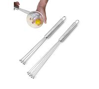 BNREOZA 2 pces de fouet à billes en acier inoxydable 304, fouet à crème pour mélanger, cuisiner, remuer, battre
