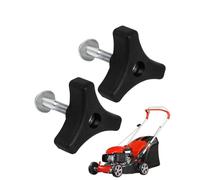 BNREOZA 2 Piece Lawnmower Handle Screws, Triangle Handle Knob Nut Screws Plastic Screws and Nuts for Lawnmower Sliding Handle Garden Tool Accessories Lawnmower (Black)
