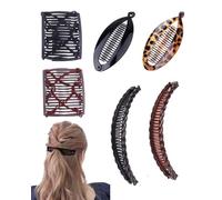BNREOZA 6pcs novelty hair clips, banana clips, vintage women's hair accessories hair pebs, fishtail hair accessories, french banana clip combs, applicability, suitable for long, curly or straight hair