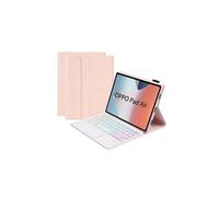 ZURSANA BNS étui clavier Bluetooth pour Oppo Pad Air avec Touchpad et rétro-éclairage, amovible Slim TPU cuir Cover-Rose
