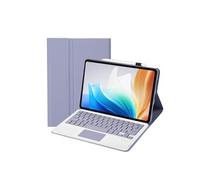 ZURSANA BNS1 étui clavier Bluetooth pour Oppo Pad Neo, couverture Touchpad amovible, coque mince en cuir TPU avec Stand-Violet