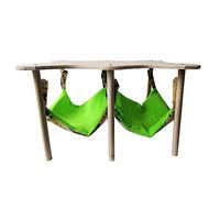 bnsggl Charmant lit suspendu pour animal domestique - Hamac coloré - Double couche - Avec plateforme en bois