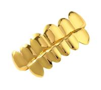 bnsggl Grillzs Hip Hop Grillzs faciles à utiliser et amovibles élégants en cuivre, accessoires de dents unisexes pour les spectacles de rue