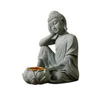 bnsggl Handcrafts Bouddhas Bouddha Photophore Pierre Méditation Statue Sculpture ou Décoration de Jardin