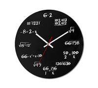 bnsggl Horloge murale pour horloge murale créative décoration mathématique horloge en bois horloge simple