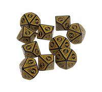 bnsggl Lot de 10 dés polyédriques en acrylique D10 à 10 faces pour jeux de mathématiques