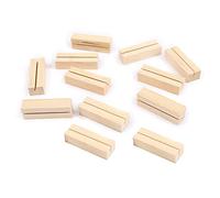 bnsggl Lot de 12 porte-cartes en bois naturel avec clip pour décoration de mariage, numéro de table