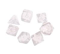 bnsggl Lot de 7 côtés Polyèdre pour RPG D4-D20 Transparent