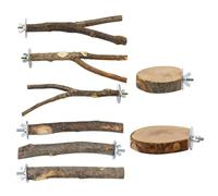 bnsggl Lot de 8 perchoirs d'exercice pour oiseaux en corde pour petites perruches