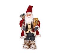 bnsggl Père Noël en fourrure pour décoration de fenêtre 30/45/60 cm