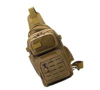 bnsggl Sac à dos simple à bandoulière pour matériel de pêche, sac de transport de grande capacité, résistant à l'eau, sac à bandoulière, kaki