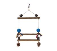 bnsggl Support à oiseaux en bois naturel pour cage à oiseaux - Accessoire de divertissement pour animal domestique - Exercice pour mâcher et se balancer