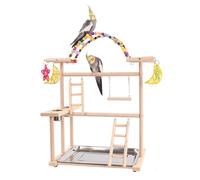 bnsggl Support de jeu pour perroquets et perruches en bois pour petits oiseaux et calopsittes